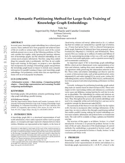 A Semantic Partitioning Method for Large-Scale Training of Knowledge Graph Embeddings