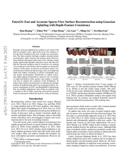FatesGS: Fast and Accurate Sparse-View Surface Reconstruction using Gaussian Splatting with Depth-Feature Consistency