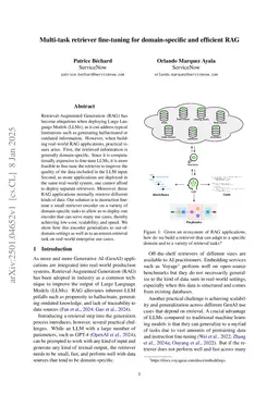 Multi-task retriever fine-tuning for domain-specific and efficient RAG
