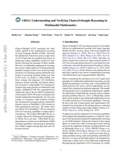 URSA: Understanding and Verifying Chain-of-thought Reasoning in Multimodal Mathematics
