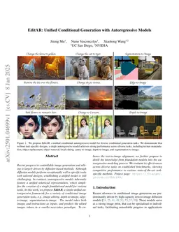 EditAR: Unified Conditional Generation with Autoregressive Models