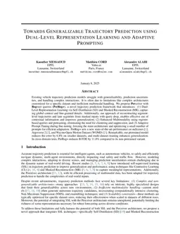Towards Generalizable Trajectory Prediction Using Dual-Level Representation Learning And Adaptive Prompting