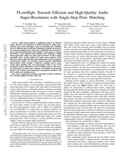 FLowHigh: Towards Efficient and High-Quality Audio Super-Resolution with Single-Step Flow Matching