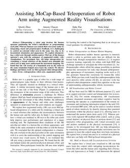 Assisting MoCap-Based Teleoperation of Robot Arm using Augmented Reality Visualisations