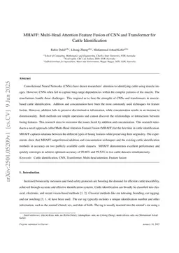 MHAFF: Multi-Head Attention Feature Fusion of CNN and Transformer for Cattle Identification