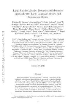 Large Physics Models: Towards a collaborative approach with Large Language Models and Foundation Models