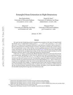 Entangled Mean Estimation in High-Dimensions