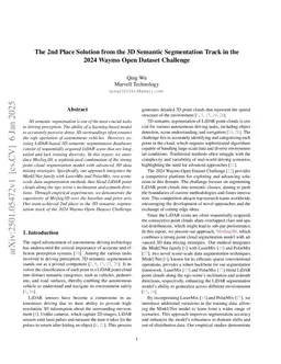 The 2nd Place Solution from the 3D Semantic Segmentation Track in the 2024 Waymo Open Dataset Challenge
