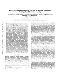 FedSA: A Unified Representation Learning via Semantic Anchors for Prototype-based Federated Learning