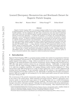 Learned Discrepancy Reconstruction and Benchmark Dataset for Magnetic Particle Imaging