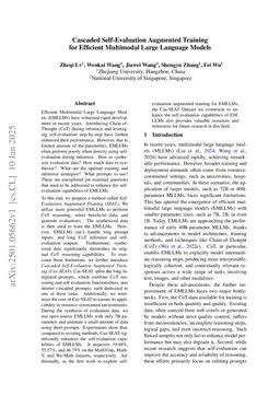 Cascaded Self-Evaluation Augmented Training for Lightweight Multimodal LLMs