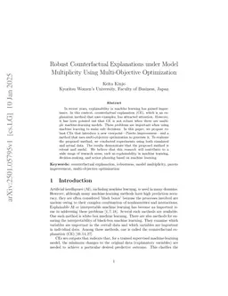 Robust Counterfactual Explanations under Model Multiplicity Using Multi-Objective Optimization