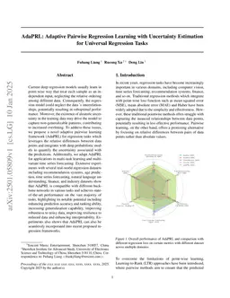 AdaPRL: Adaptive Pairwise Regression Learning with Uncertainty Estimation for Universal Regression Tasks