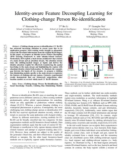 Identity-aware Feature Decoupling Learning for Clothing-change Person Re-identification
