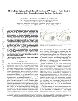 EDNet: Edge-Optimized Small Target Detection in UAV Imagery -- Faster Context Attention, Better Feature Fusion, and Hardware Acceleration