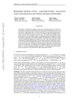 Random Sparse Lifts: Construction, Analysis and Convergence of finite sparse networks