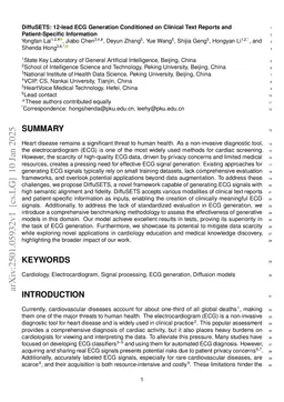 DiffuSETS: 12-lead ECG Generation Conditioned on Clinical Text Reports and Patient-Specific Information