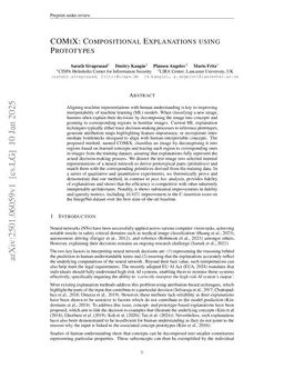 COMIX: Compositional Explanations using Prototypes