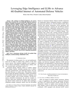 Leveraging Edge Intelligence and LLMs to Advance 6G-Enabled Internet of Automated Defense Vehicles