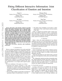 Fitting Different Interactive Information: Joint Classification of Emotion and Intention