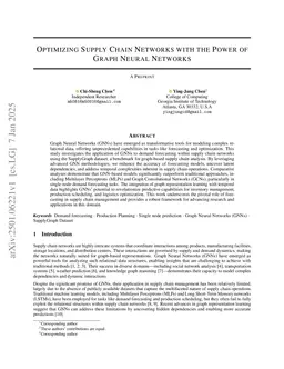 Optimizing Supply Chain Networks with the Power of Graph Neural Networks