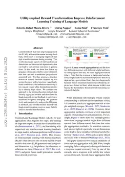 Utility-inspired Reward Transformations Improve Reinforcement Learning Training of Language Models