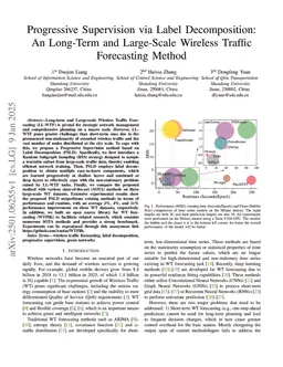 Progressive Supervision via Label Decomposition: An Long-Term and Large-Scale Wireless Traffic Forecasting Method