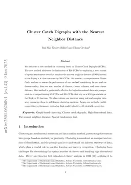 Cluster Catch Digraphs with the Nearest Neighbor Distance