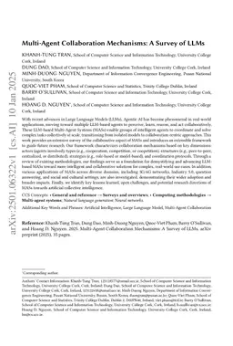 Multi-Agent Collaboration Mechanisms: A Survey of LLMs