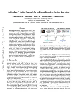 Unispeaker: A Unified Approach for Multimodality-driven Speaker Generation