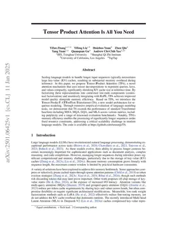 Tensor Product Attention Is All You Need