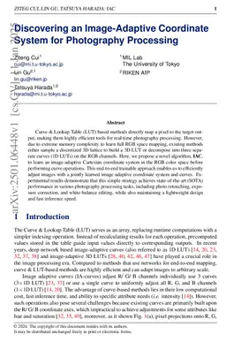 Discovering an Image-Adaptive Coordinate System for Photography Processing