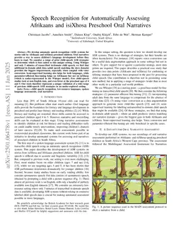 Speech Recognition for Automatically Assessing Afrikaans and isiXhosa Preschool Oral Narratives
