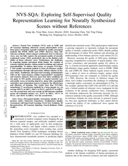 NVS-SQA: Exploring Self-Supervised Quality Representation Learning for Neurally Synthesized Scenes without References