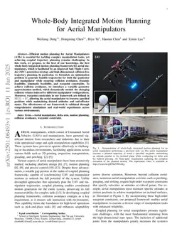 Whole-Body Integrated Motion Planning for Aerial Manipulators