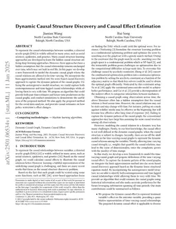 Dynamic Causal Structure Discovery and Causal Effect Estimation