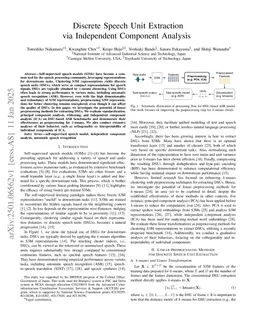 Discrete Speech Unit Extraction via Independent Component Analysis