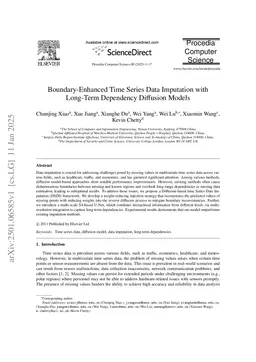 Boundary-enhanced time series data imputation with long-term dependency diffusion models