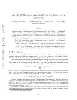 A Tight VC-Dimension Analysis of Clustering Coresets with Applications