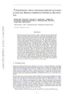 ChemAgent: Self-updating Library in Large Language Models Improves Chemical Reasoning