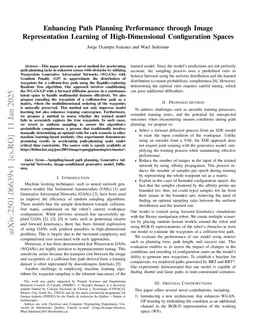 Enhancing Path Planning Performance through Image Representation Learning of High-Dimensional Configuration Spaces