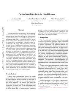 Parking Space Detection in the City of Granada