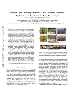 Multi-task Visual Grounding with Coarse-to-Fine Consistency Constraints