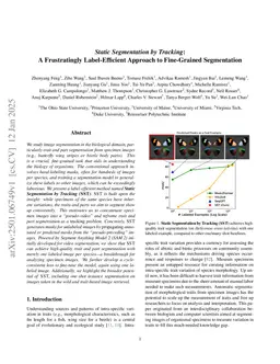 Static Segmentation by Tracking: A Label-Efficient Approach for Fine-Grained Specimen Image Segmentation