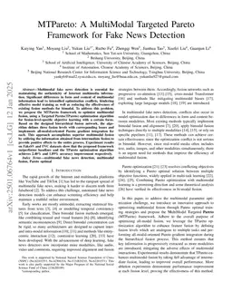 MTPareto: A MultiModal Targeted Pareto Framework for Fake News Detection
