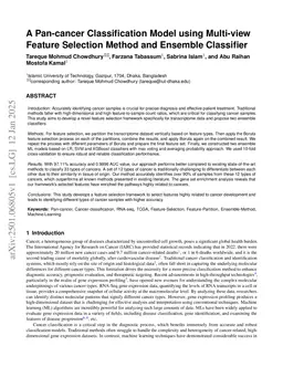 A Pan-cancer Classification Model using Multi-view Feature Selection Method and Ensemble Classifier