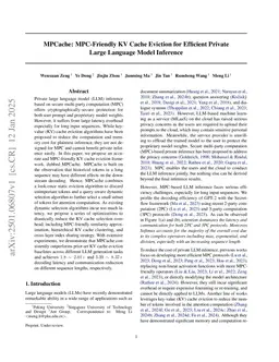 MPCache: MPC-Friendly KV Cache Eviction for Efficient Private LLM Inference