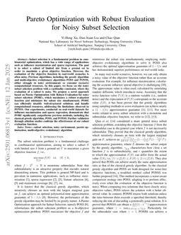 Pareto Optimization with Robust Evaluation for Noisy Subset Selection