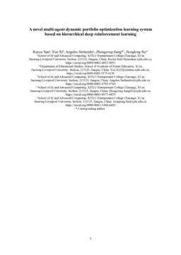 A novel multi-agent dynamic portfolio optimization learning system based on hierarchical deep reinforcement learning