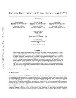 Faithful Counterfactual Visual Explanations (FCVE)